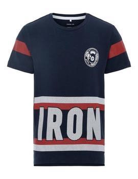 Camiseta Name It Iron Marino Para Niño