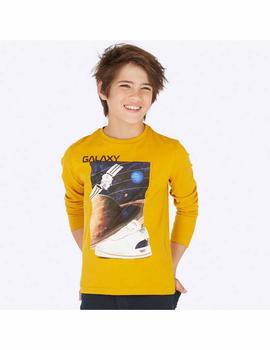 Camiseta Mayoral m/l 'galaxy'Amarillo Para Niño