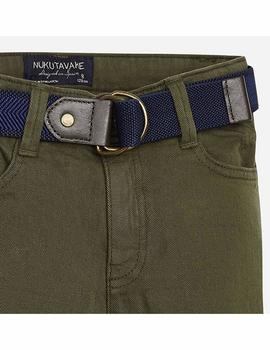 Pantalon Super Slim Cinturon Verde Niño Mayoral