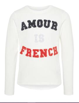 Camiseta Name It Manga Larga 'Amour is French'