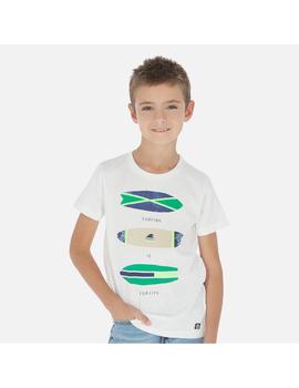 Camiseta Mayoral M/C Surfing Blanca Kids Niño