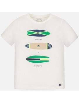 Camiseta Mayoral M/C Surfing Blanca Kids Niño