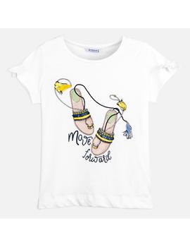 Camiseta Mayoral Sandalias Blanca Kids Niña