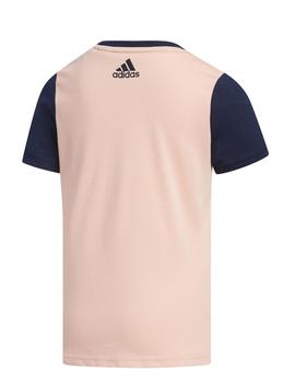 Camiseta Adidas LG Cot Rosa/Marino