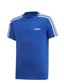 Camiseta Adidas YB E 3S Azul/Blanco