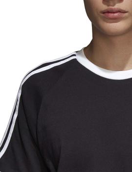 Camiseta Adidas 3-Stripes Negro/Blanco Hombre
