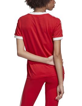 Camiseta Adidas Originals 3 STR Rojo Para Mujer