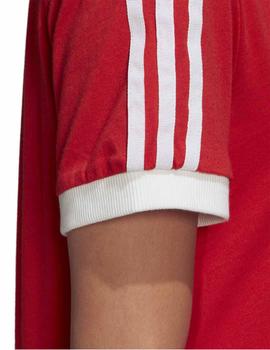 Camiseta Adidas Originals 3 STR Rojo Para Mujer