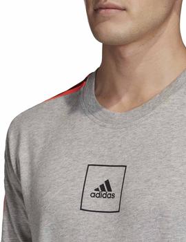 Camiseta Adidas M AAC Gris/Naranja Para Hombre