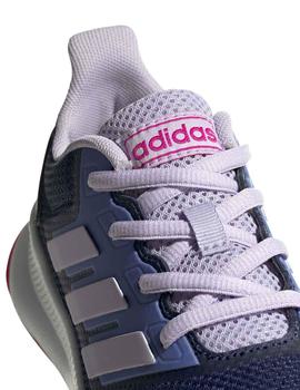 Zapatillas Adidas RunFalconK Marino/Lila Para Niña