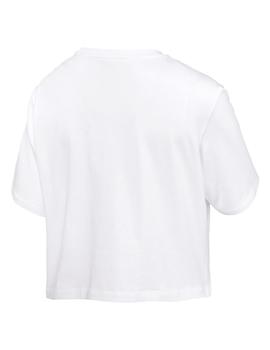Camiseta Corta Puma Blanco Mujer