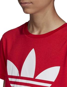Camiseta Adidas Trefoil Rojo Niño