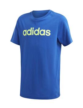 Camiseta Adidas YB E Lin Azul Niño