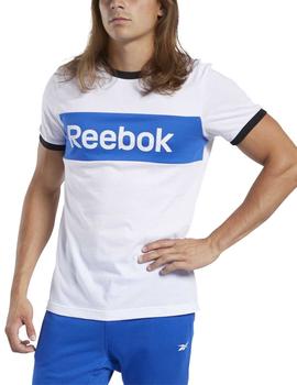 Camiseta Reebok TE LL Blocked Blanco/Azul Hombre