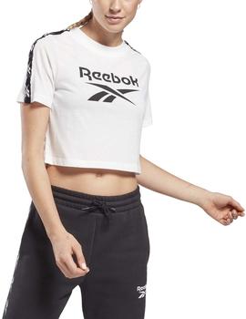 Camiseta Reebok TE Tape Pack Blanco Mujer
