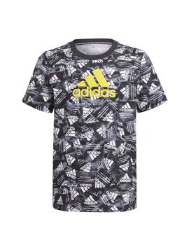 Camiseta Adidas B BOS T Negro/Gris Niño