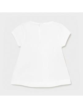 Camiseta Mayoral  M/c Blanca Para Bebé Niña