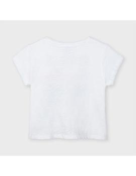Camiseta Mayoral M/c Nudo Blanca Para Niña