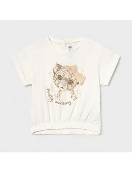 Camiseta Mayoral  Leoparda Cruda Para Bebé Niña