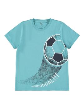 Camiseta Name it Gol Azul Para Niño