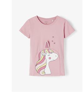 Camiseta Name it Unicornio Rosa Para Niña