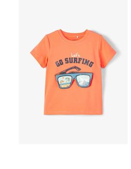 Camiseta Name it Gafas Naranja Para Niño