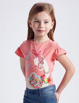 Camiseta Mayoral Yama Flamingo Para Niña