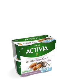 Yogur Danone Activia Fibras 0% U/pack4