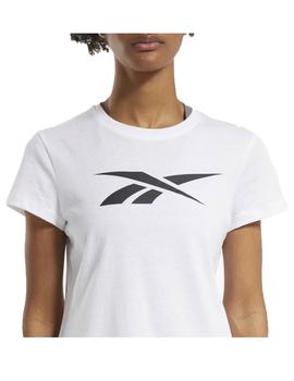Camiseta Reebok TE Graphic Vector Blanco Mujer