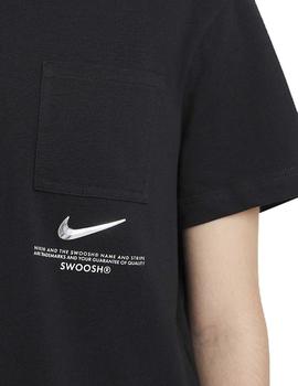 Camiseta Nike Sportswear Swoosh Negro Mujer