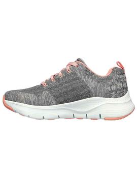 Zapatillas Skechers Arch Fit Comfy Wave Gris Mujer