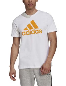 Camiseta Adidas M BL SJ Blanco/Naranja Hombre