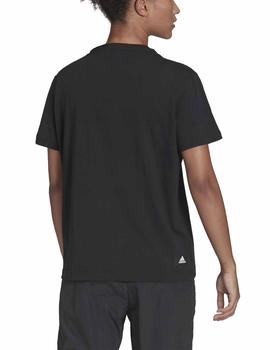 Camiseta Adidas W FI 3B Negro/Blanco Mujer
