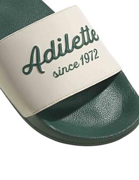 Chanclas Adidas Adilette Shower Crudo/Verde
