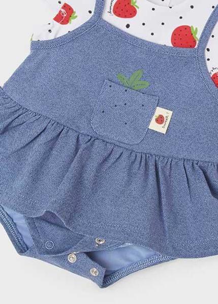 Pelele falda con gorro de Mayoral para bebe niña