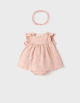 Vestido Mayoral Corazones Rosa Para Bebé Niña