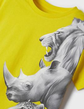 Camiseta Mayoral  M/c Animales Citronela Para Niño