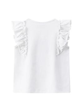 Camiseta Newness Chica Flores Blanca Para Niña