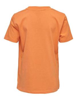 Camiseta Only Kids Milo Naranja Para Niño