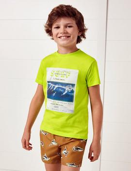 Camiseta Mayoral Surf Verde Para Niño