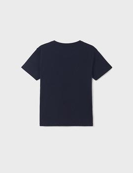 Camiseta Mayoral  M/c Lenticular Marino Para Niño