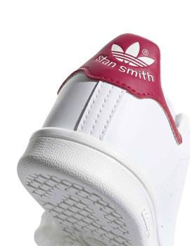 Zapatillas Adidas Stan Smith Blanco/Fucsia Niña