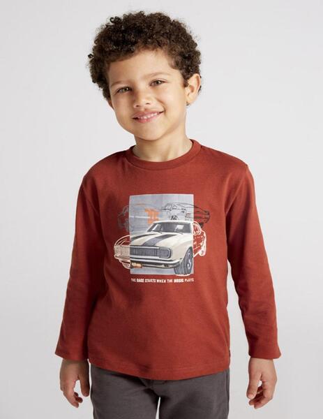 Camiseta Mayoral Básica Roja Mini Niño