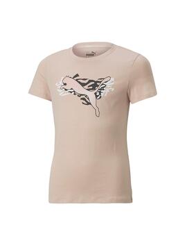 Camiseta Puma Alpha Tee G Rosa Niña