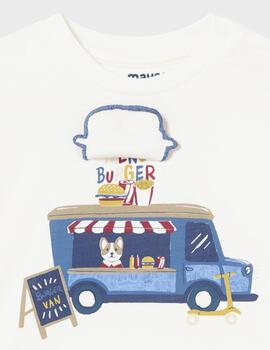 Camiseta Mayoral Hamburguesa Crudo Para Bebé