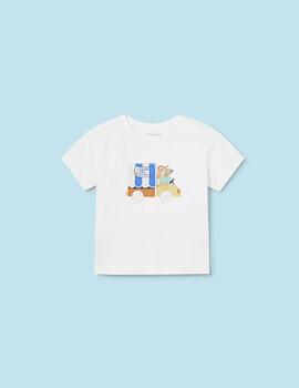 Camiseta Mayoral Perrito Blanca Para Bebé Niño