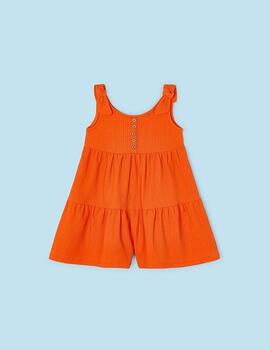 Vestido Mayoral Fluido Naranja Para Niña