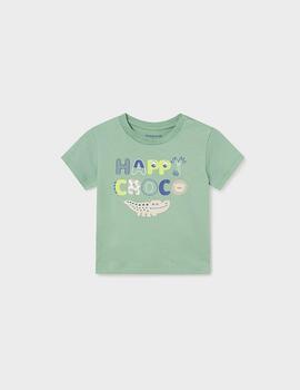 Camiseta Mayoral m/c  Croco Eucalipto Para Bebè