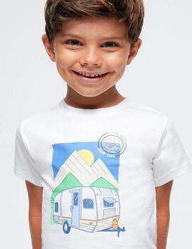 Camiseta Mayoral Life Blanco Para Niño