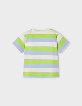 Camiseta Mayoral Rayas Verde Para Niño